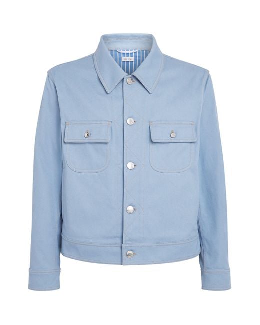 Thom Browne Blue Denim Backstrap Utility Jacket for men