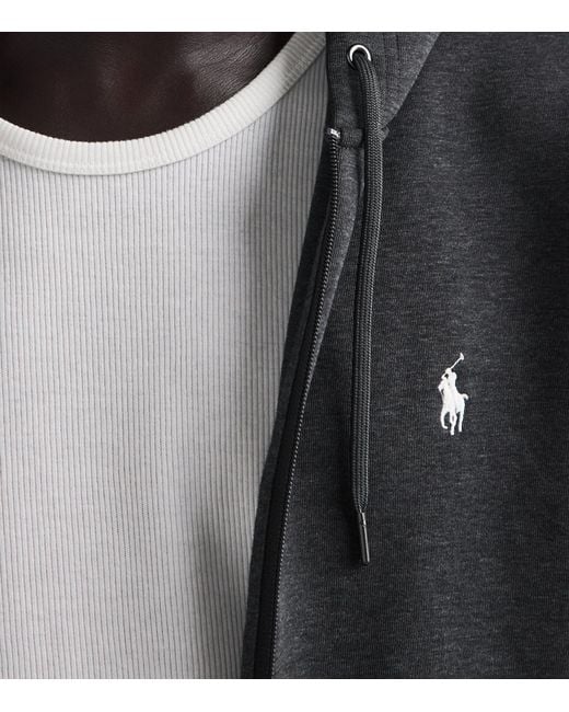 Polo Ralph Lauren Black Polo Pony Zip-Up Hoodie for men