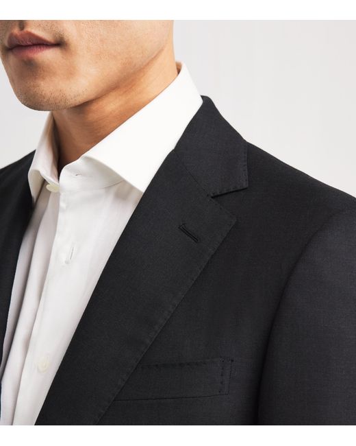 Ralph Lauren Black Wool Serge Gregory 2-Piece Suit for men