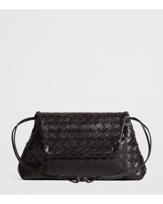 Bottega Veneta Black Leather Giorno Shoulder Bag