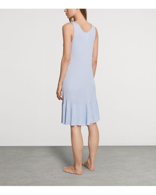 Hanro Blue Modal Sleeveless Isabella Nightdress