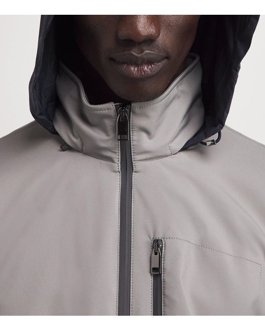 Brioni Gray High-Neck Jacket for men