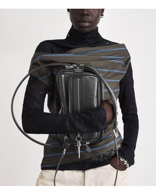 Acne Black Leather Camero Party Shoulder Bag