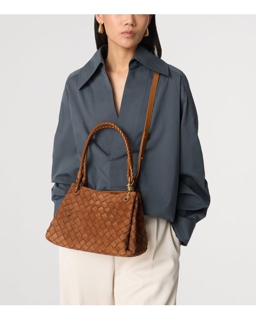 Bottega Veneta Brown Leather Parachute Shoulder Bag