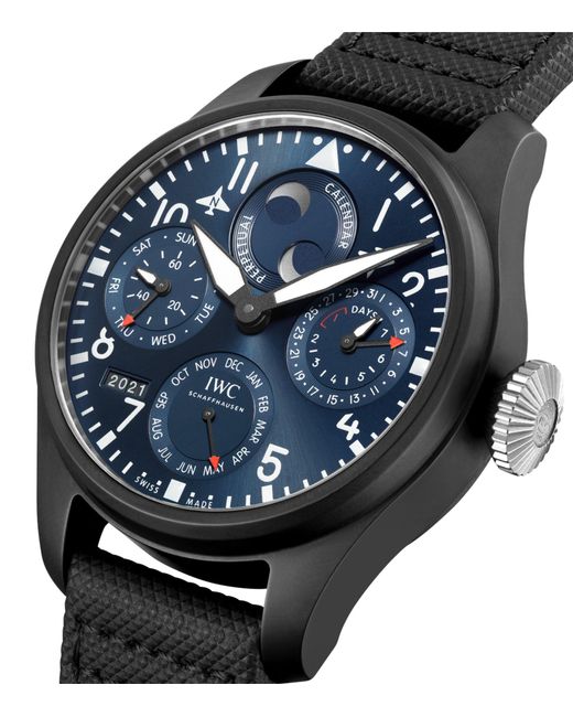 Iwc Black Ceramic Big Pilot's Perpetual Calendar Rodeo Drive Watch for men