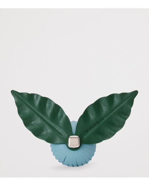 Loewe Green X Paula's Ibiza Leather Flower Pistil Pin