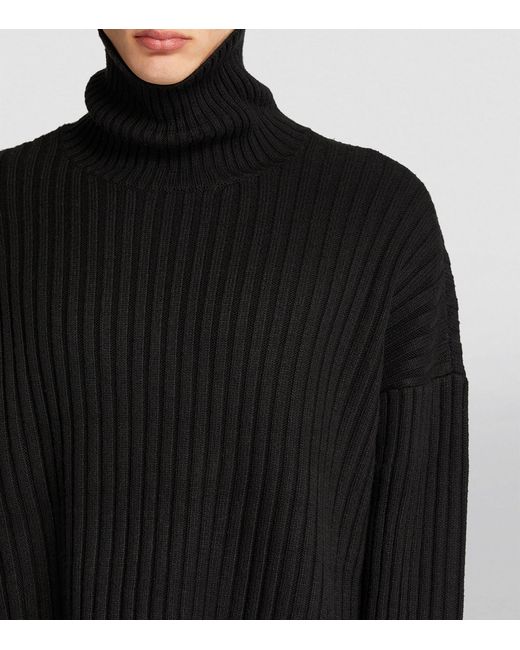 Fear Of God Black Rib Knit Rollneck Sweater for men
