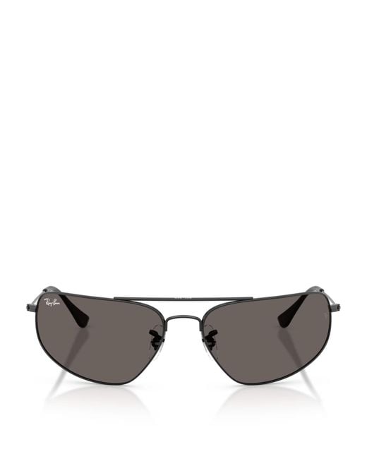 Ray-Ban Gray Rectangle Sunglasses