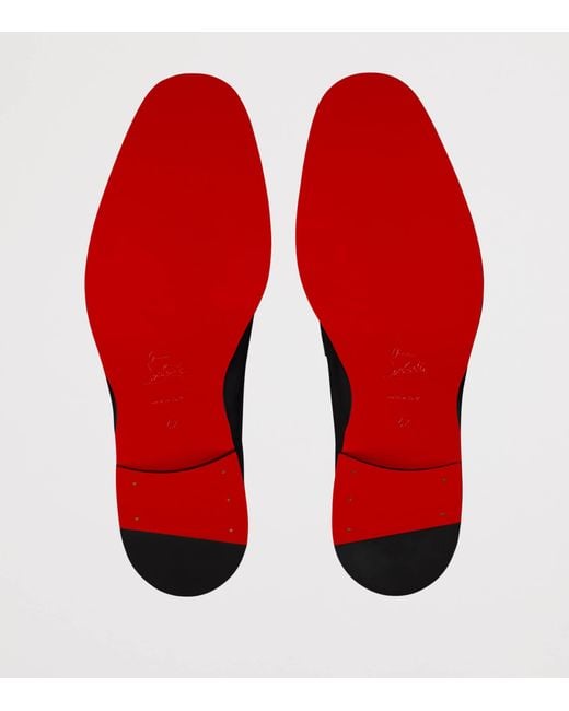 Christian Louboutin Black Sartok Leather Monk Shoes for men