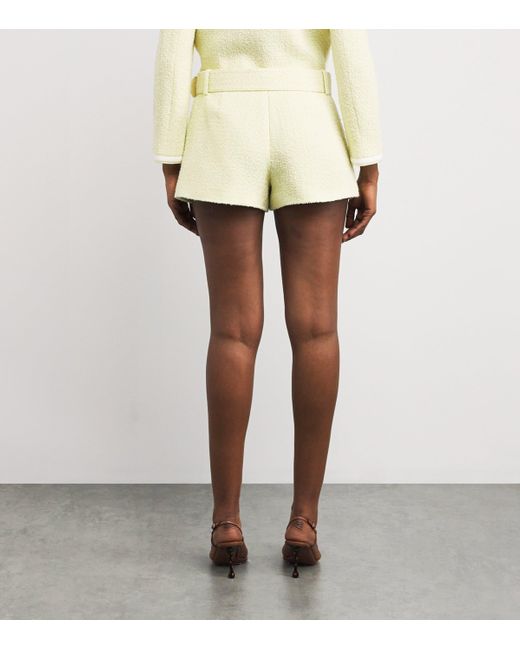 Self-Portrait Natural Bouclé Belted Skort