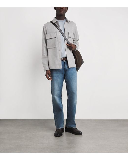 Belstaff Gray Wool-Blend Pointer Shirt for men