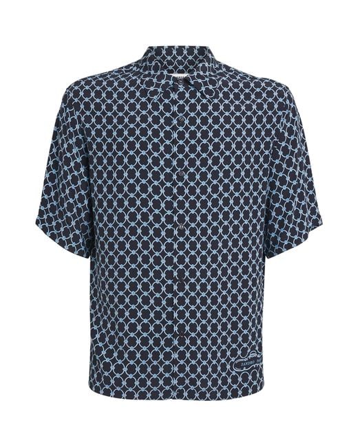 Sandro Blue Link-Print Shirt for men