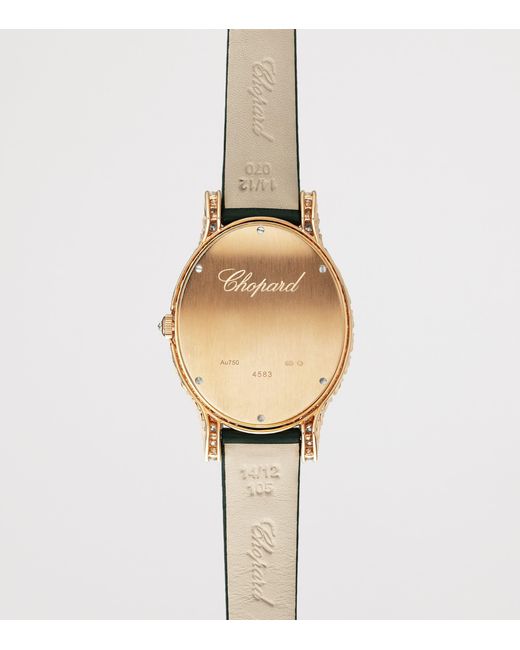 Chopard Metallic Medium And Diamond Heure Du Diamant Oval Watch