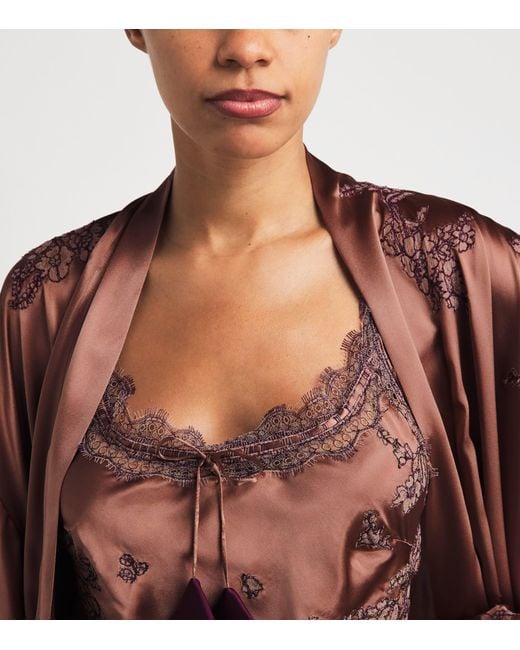 Torlowei Brown Silk Patsy Mini Slip Dress