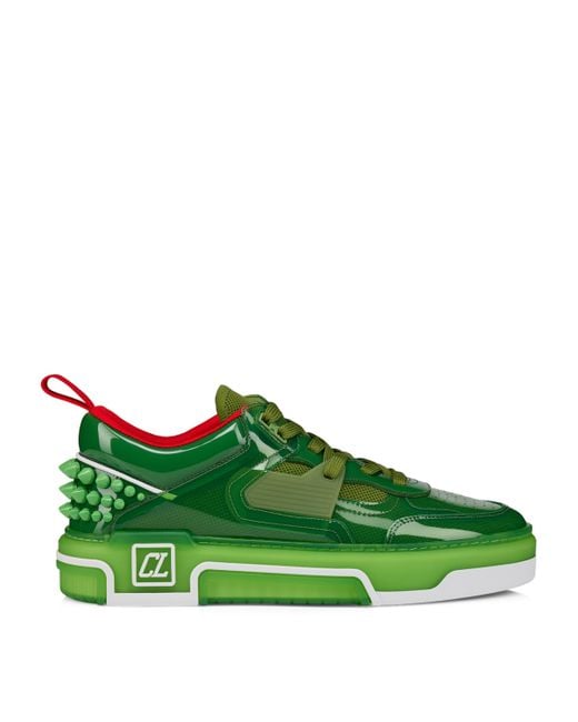 Christian Louboutin Green Astrocool Pvc-Leather Sneakers for men