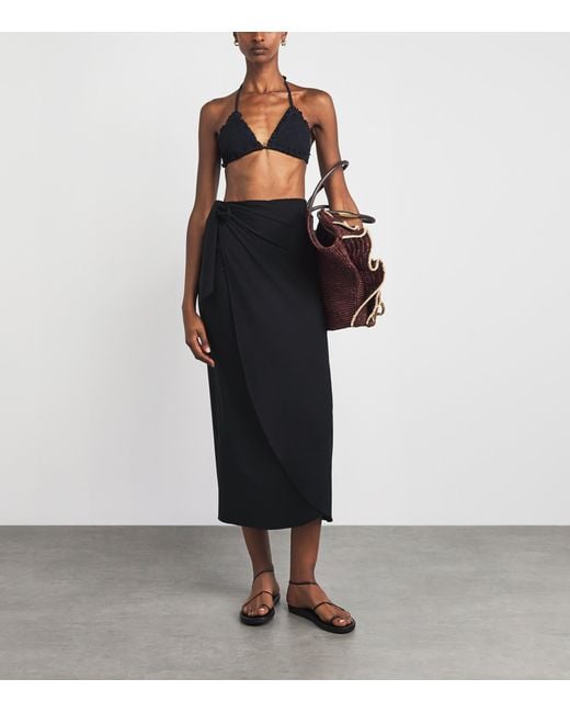 Hunza G Black Long Upf50+ Sarong