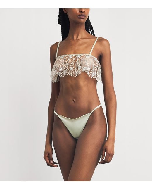Kiki de Montparnasse Natural Lace Calla Lily Bandeau Bra