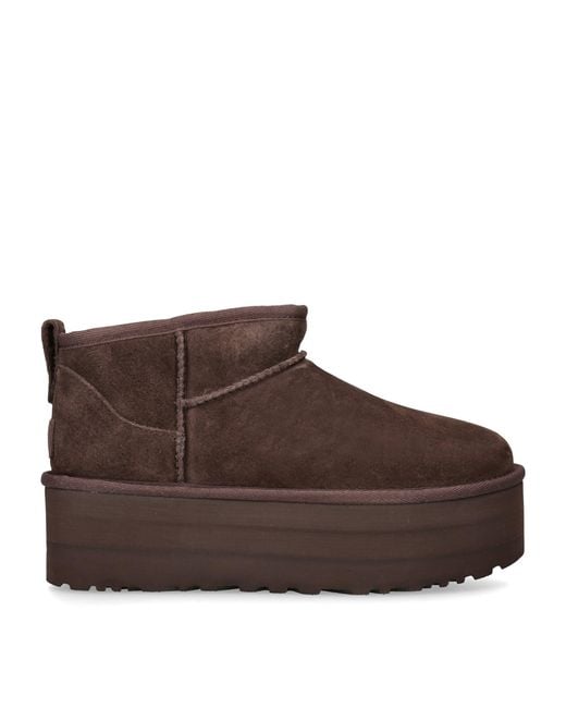 Ugg Brown Classic Ultra Mini Platform Boots 50