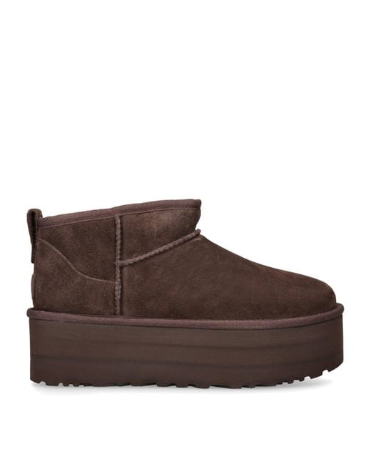 Ugg Brown Classic Ultra Mini Platform Boots 50