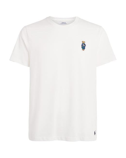 Polo Ralph Lauren White Cotton Polo Bear Pyjama Top for men