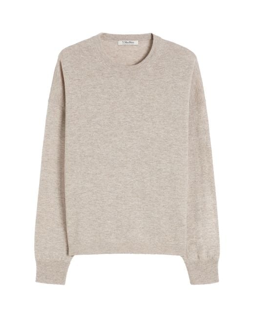 Max Mara Natural Virgin Wool-Cashmere Sweater
