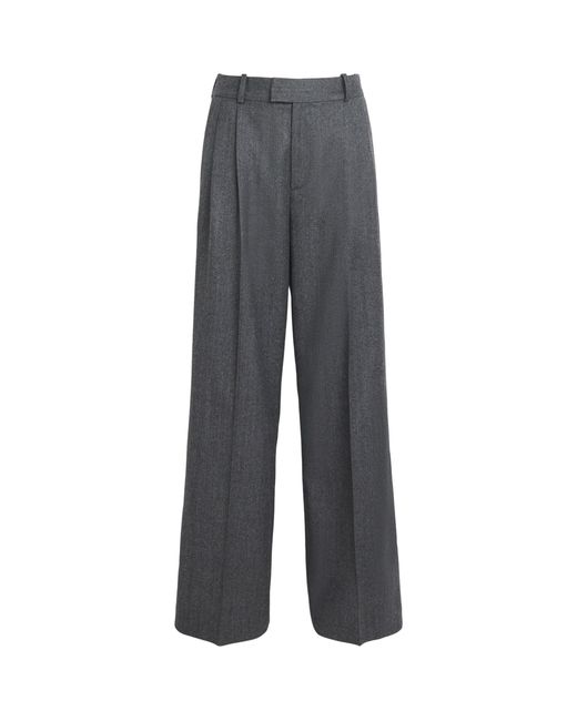 With Nothing Underneath Gray Wool Rampling Trousers