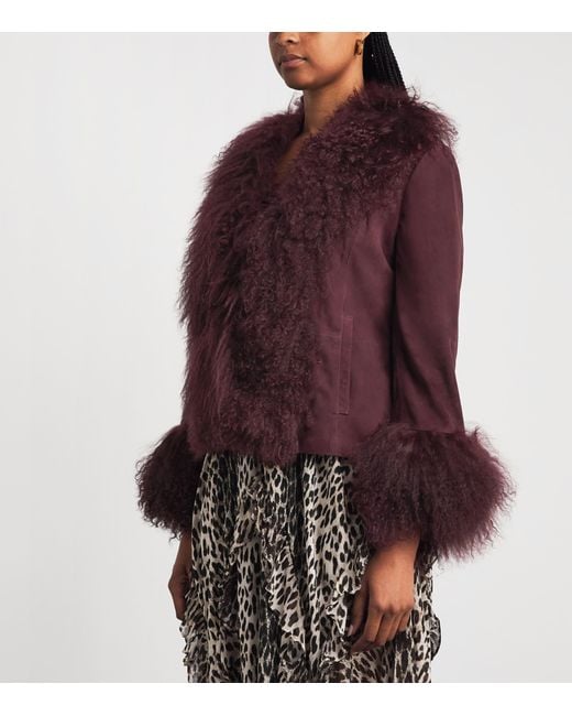 Rixo Purple Sammy Suede Jacket