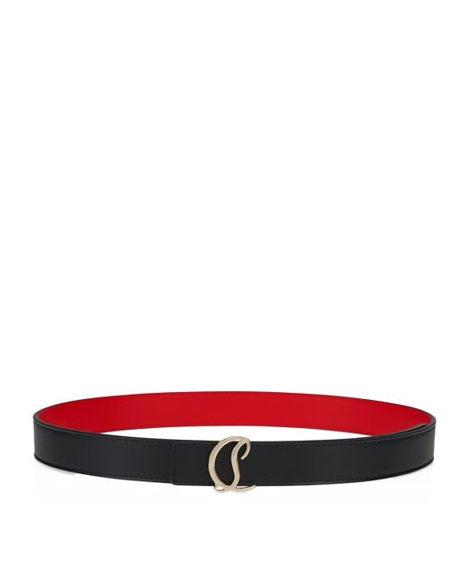 Christian Louboutin Red Loubi54 Leather Belt