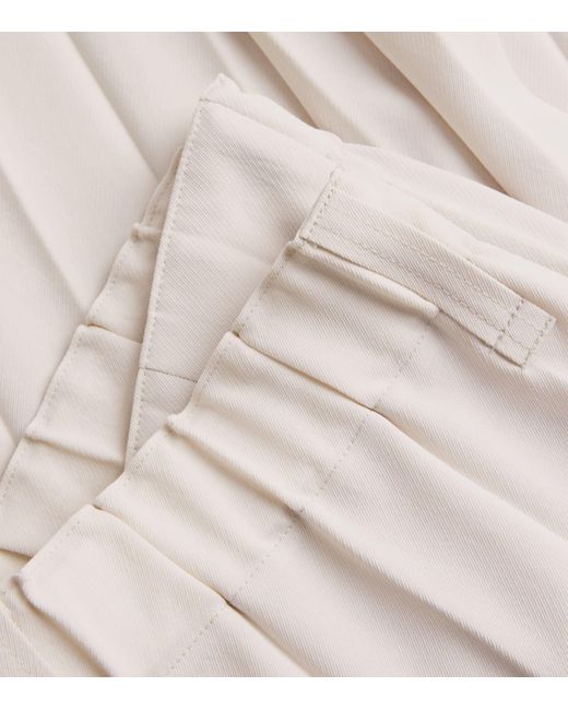 Homme Plissé Issey Miyake White Pleated Edge Ensemble Trousers for men