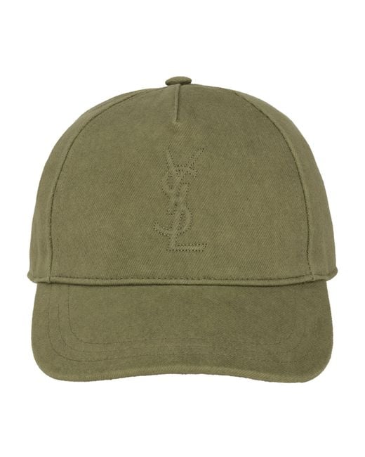 Saint Laurent Green Cassandre Logo Cap