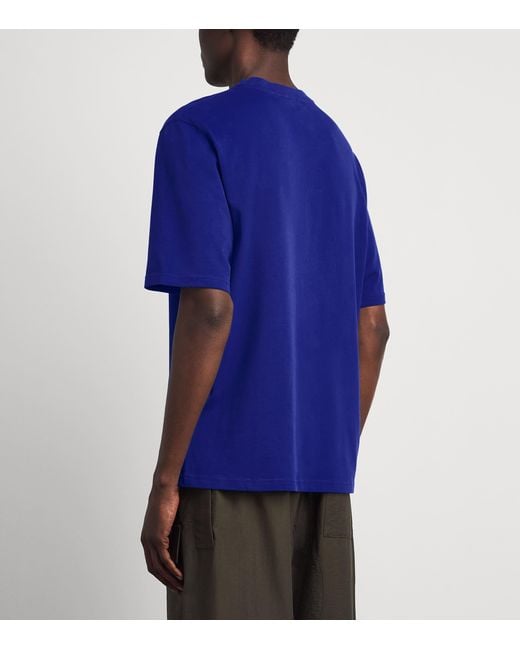 AMI Blue Embossed Ami De Coeur T-Shirt for men