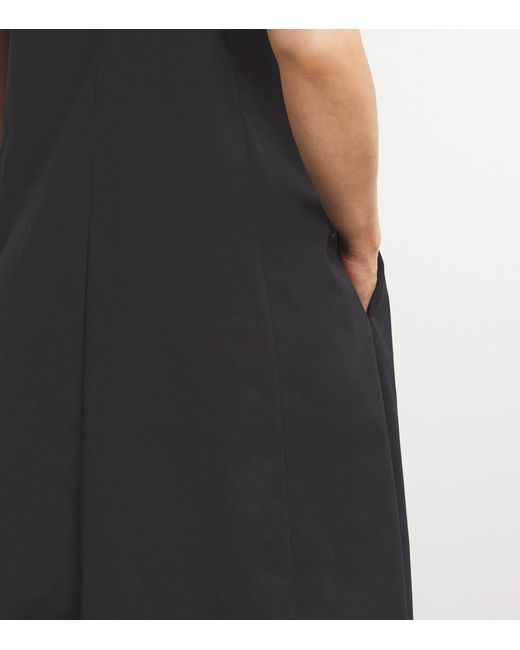 Marina Rinaldi Black Cotton Collared Dress