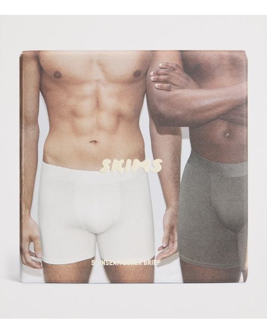 Skims Brown Stretch Boxer Briefs for men