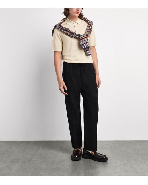 Paul Smith White Merino Wool Polo Shirt for men