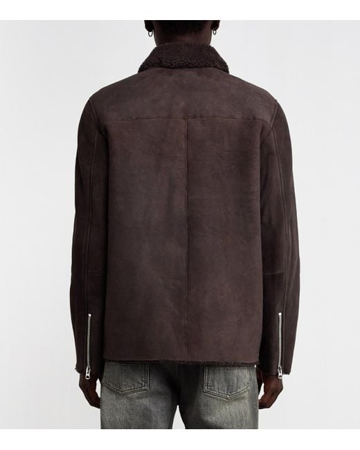 Rag & Bone Brown Shearling-Collar Jacket for men