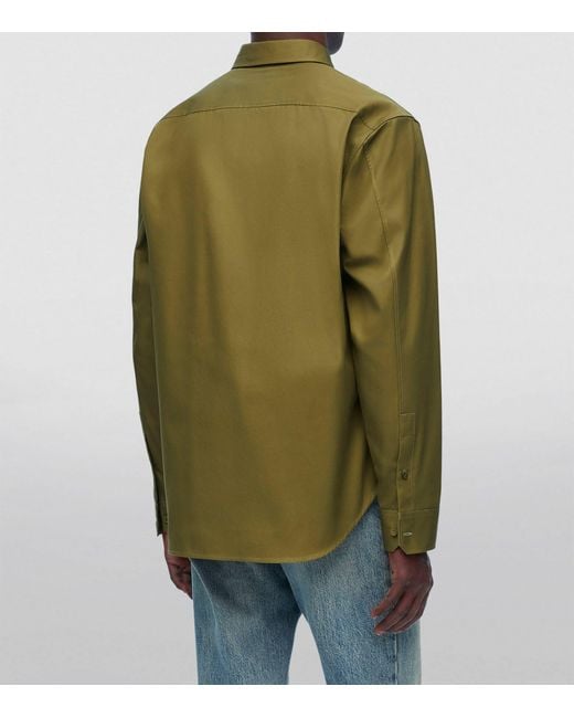 Loewe Green Anagram-patch Shirt for men