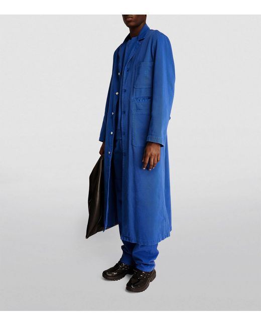 MM6 by Maison Martin Margiela Blue Denim Duster Coat for men