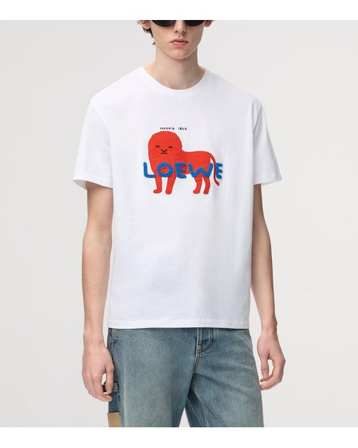 Loewe White Logo Relaxed T-Shirt for men