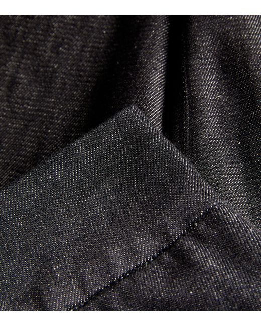 Max Mara Black Denim-effect Wide Trousers