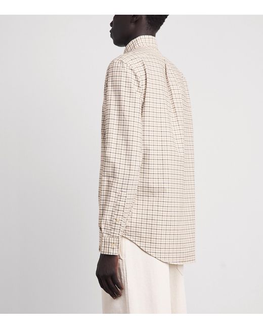 Polo Ralph Lauren White Custom-Fit Tattersall Oxford Shirt for men