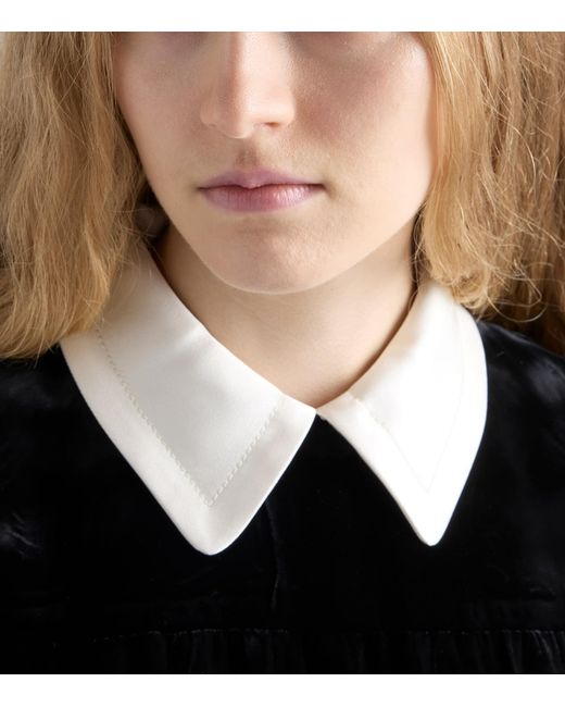 Prada Black Velvet Asymmetric-Hem Mini Dress