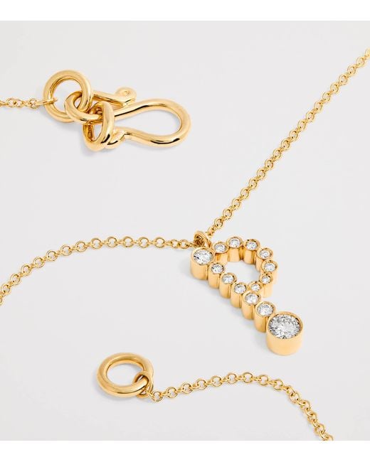 Sophie Bille Brahe Metallic And Diamond Soprano 'P' Necklace