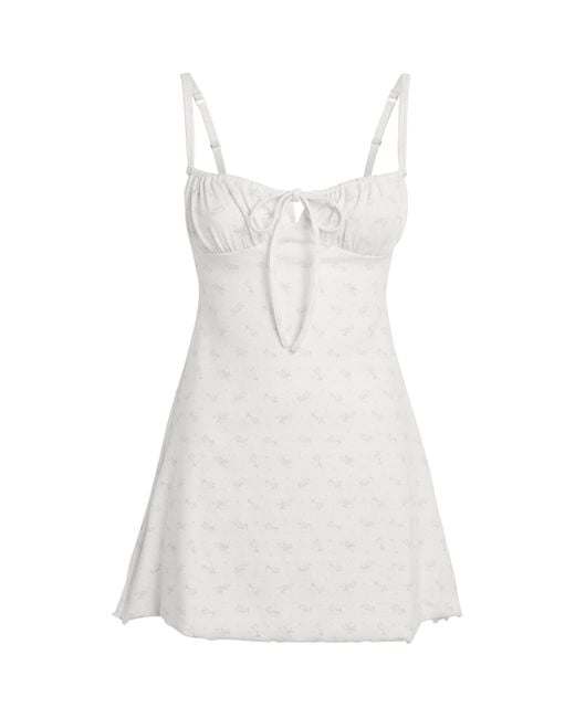 Skims White Pointelle Mini Dress