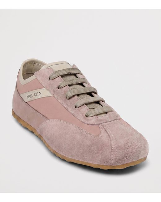McQueen Pink Suede Boxe Sneakers
