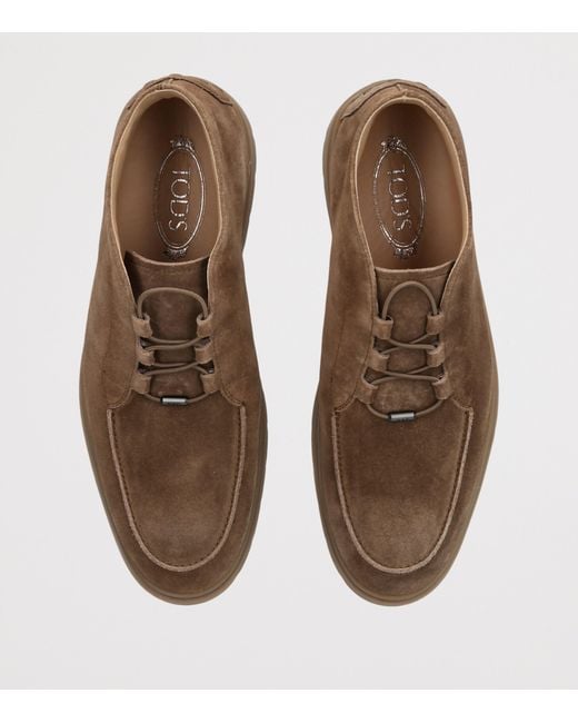 Tod's Brown Suede Ankle Boots for men