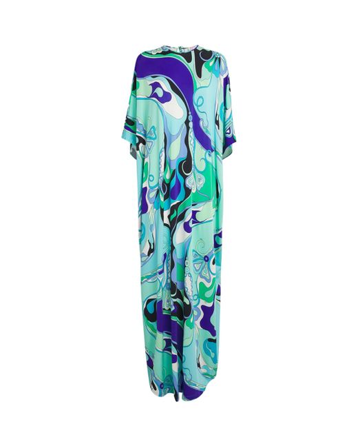 Emilio Pucci Blue Kaftan Maxi Dress