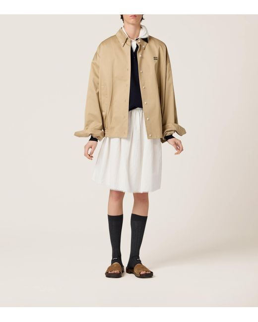 Miu Miu Natural Cotton Chino Blouson Jacket