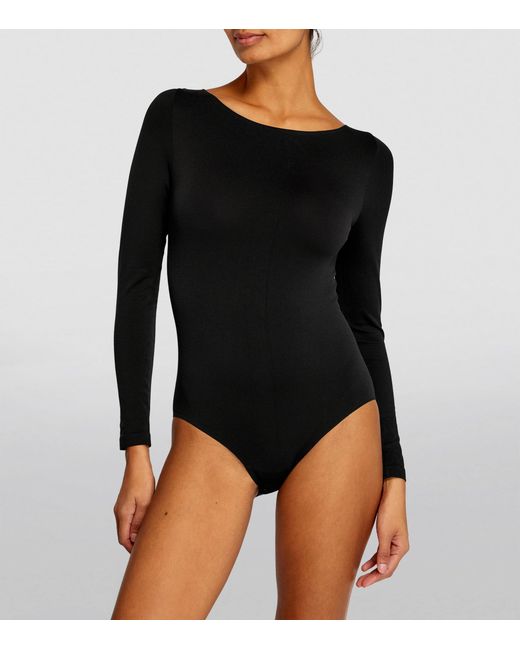 Falke Black Long-Sleeved Bodysuit