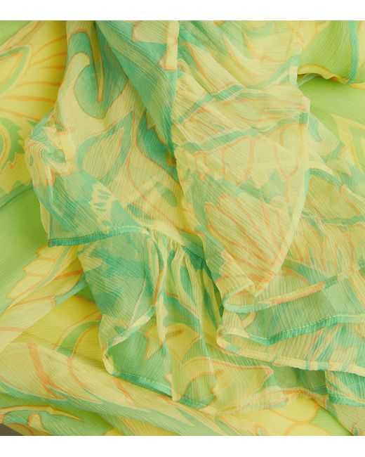 Etro Green Silk Paisley Maxi Dress