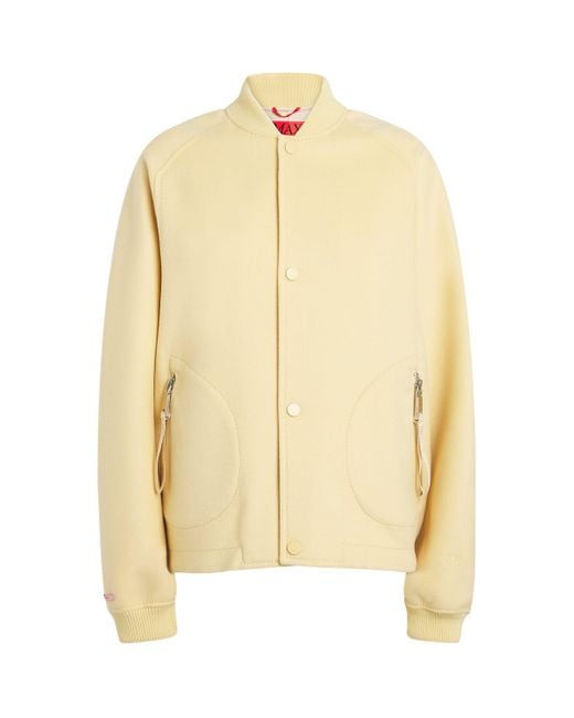MAX&Co. Natural Virgin Wool Bomber Jacket